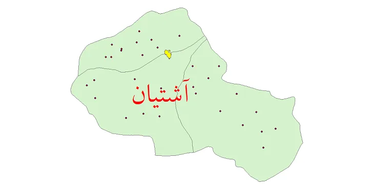 دانلود نقشه شیپ فایل (GIS) تقسیمات سیاسی شهرستان آشتیان سال 1400