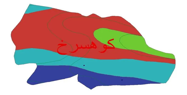 نقشه شیپ‌ فایل اقلیم‌شناسی شهرستان کوهسرخ + 7 لایه اقلیمی