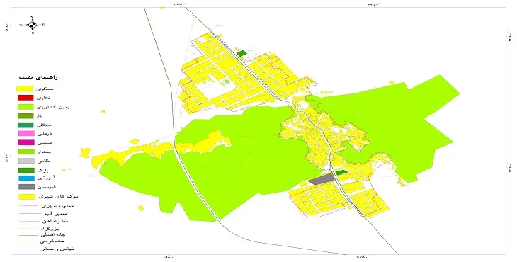 جدیدترین نقشه شهر ارسک | قابل چاپ + کیفیت بالا