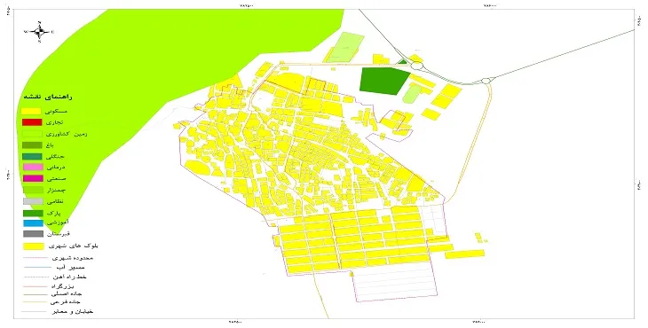 نقشه شیپ فایل (GIS) شهر عمادشهر 1404 + عکس با کیفیت
