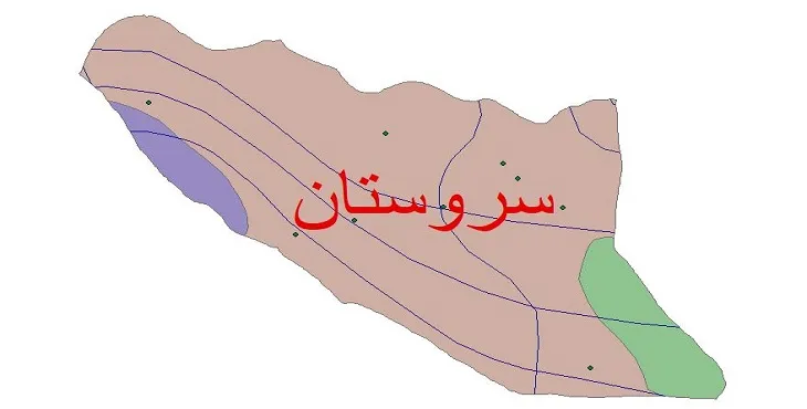 نقشه شیپ‌ فایل اقلیم‌شناسی شهرستان سروستان + 7 لایه اقلیمی