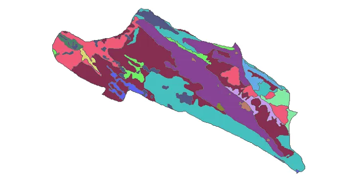 بروزترین نقشه شیپ فایل کاربری اراضی شهرستان ایوان + PDF