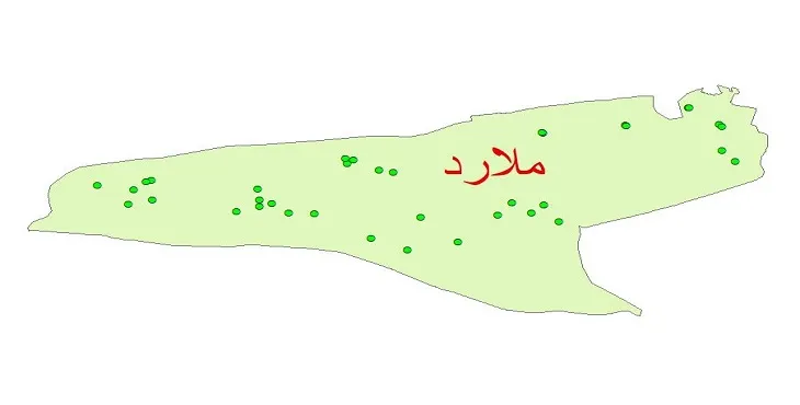 دانلود نقشه شیپ فایل کیفیت آب چاه های شهرستان ملارد