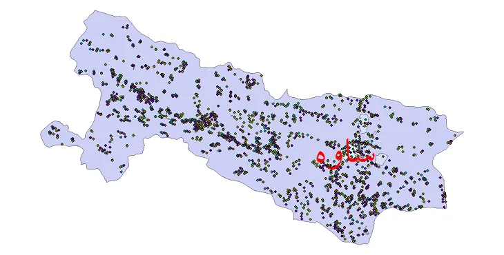 دانلود نقشه شیپ فایل جمعیت نقاط شهری و روستایی شهرستان ساوه از سال 1335 تا 1395