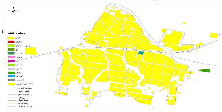 نقشه شیپ فایل (GIS) شهر مبارک آباد 1404 + عکس با کیفیت