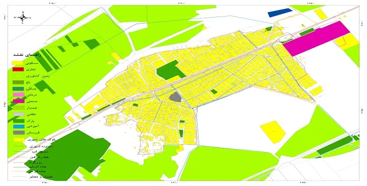 نقشه شیپ فایل (GIS) شهر اقبالیه 1404 + عکس با کیفیت