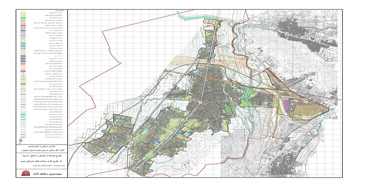 دانلود نقشه کاربری اراضی شهر درچه | وضع موجود+پیشنهادی