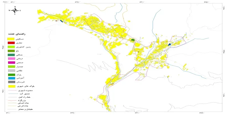 نقشه شیپ فایل (GIS) شهر شمشک 1404 + عکس با کیفیت