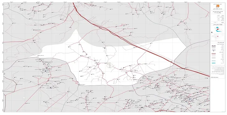 نقشه روستاهای شهرستان اردستان + کیفیت بالا