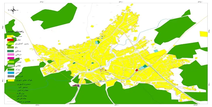 جدیدترین نقشه شهر وحدتیه | قابل چاپ + کیفیت بالا