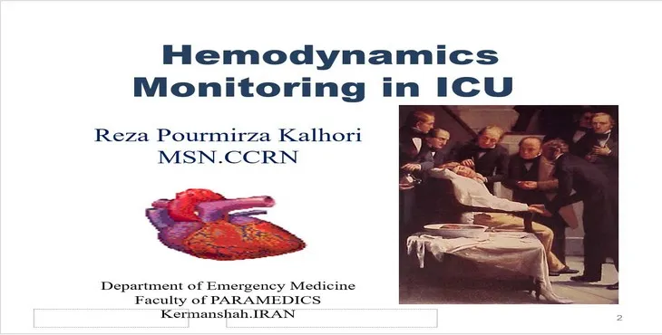 دانلود پاورپوینت مانیتورینگ همودینامیک در ICU