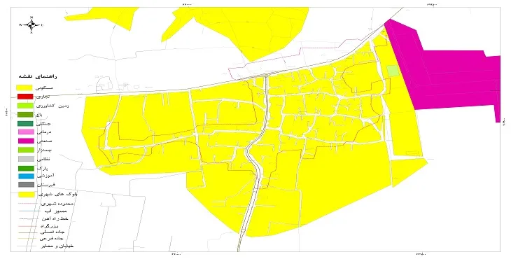 نقشه شیپ فایل (GIS) شهر کوهی خیل 1405 + عکس با کیفیت
