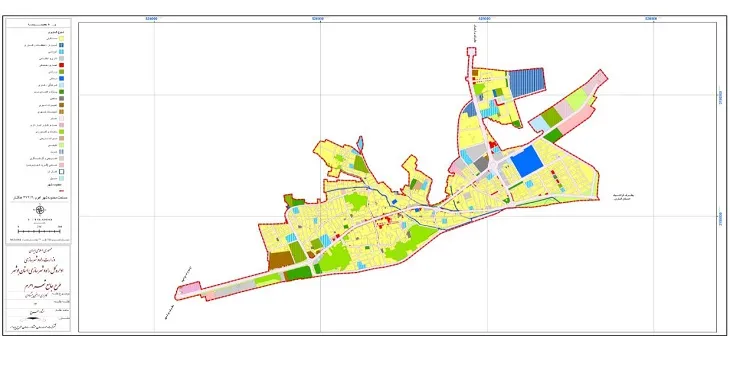 دانلود نقشه کاربری اراضی شهر اهرم | وضع موجود+پیشنهادی