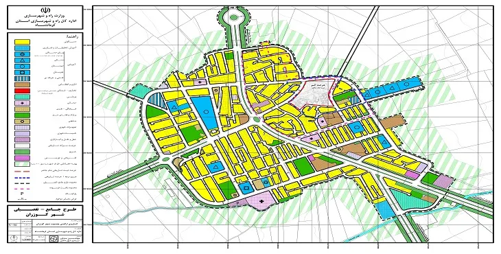 دانلود نقشه کاربری اراضی شهر کوزران | وضع موجود+پیشنهادی