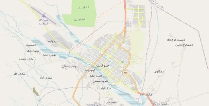 دانلود نقشه شهر جیرفت + pdf با کیفیت بالا