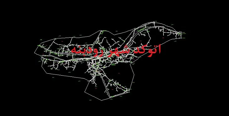 دانلود نقشه اتوکد شهر رودبنه
