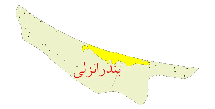 دانلود نقشه شیپ فایل (GIS) تقسیمات سیاسی شهرستان بندر انزلی سال 1400