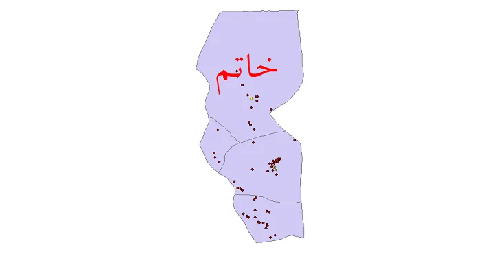 دانلود نقشه شیپ فایل (GIS) تقسیمات سیاسی شهرستان خاتم سال 1400