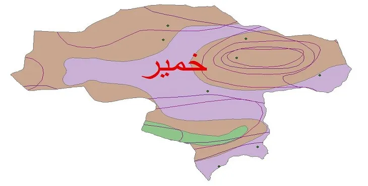 نقشه شیپ‌ فایل اقلیم‌شناسی شهرستان خمیر + 7 لایه اقلیمی