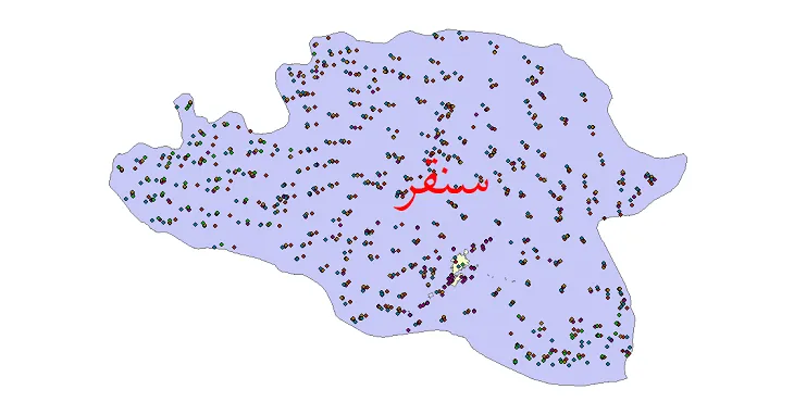دانلود نقشه شیپ فایل جمعیت نقاط شهری و روستایی شهرستان سنقر از سال 1335 تا 1395