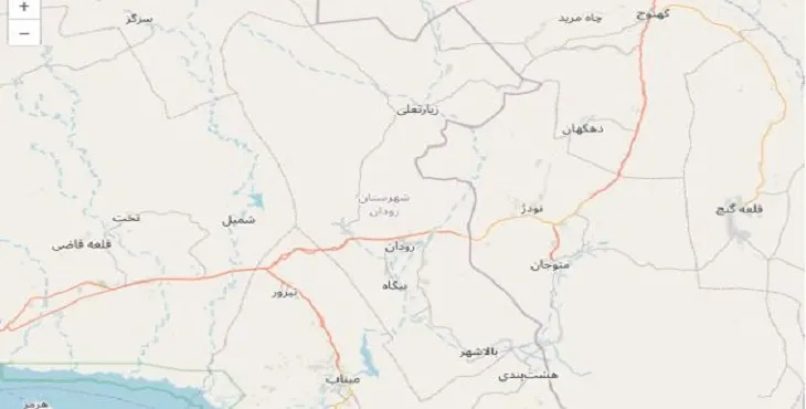 دانلود نقشه شهرستان رودان + pdf با کیفیت بالا
