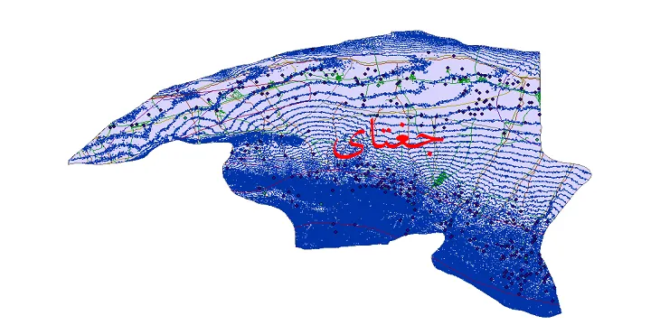 دانلود نقشه های شیپ فایل شهرستان جغتای + کاملترین لایه GIS