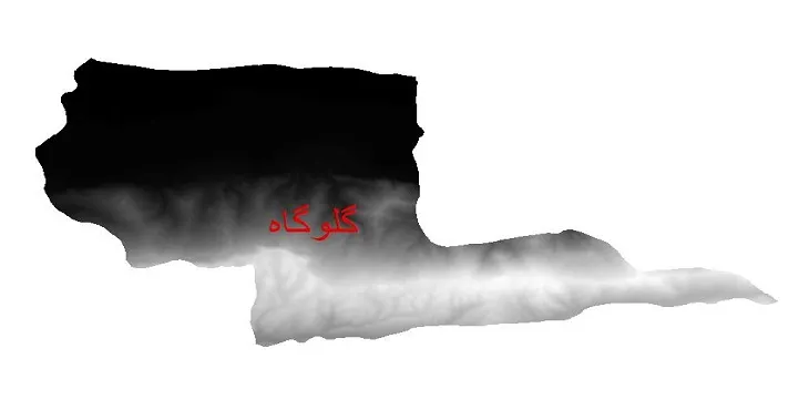 دانلود نقشه دم (DEM) شهرستان گلوگاه | دقت 30 متر