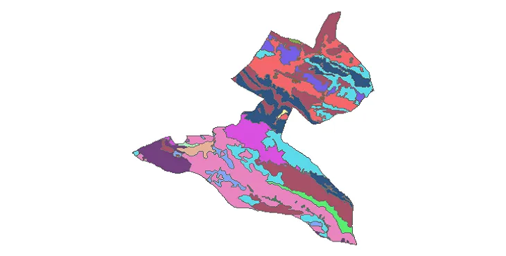 بروزترین نقشه شیپ فایل کاربری اراضی شهرستان کیار + PDF