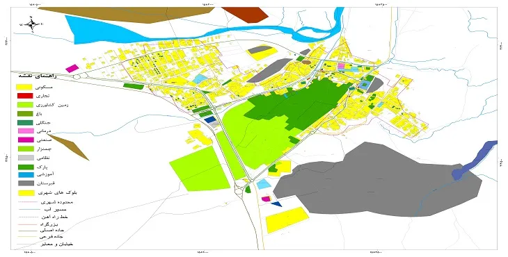 نقشه شیپ فایل (GIS) شهر گشت 1404 + عکس با کیفیت
