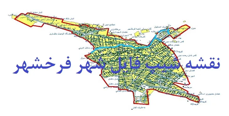 دانلود نقشه های شیپ فایل شهر فرخشهر