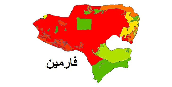 بروزترین نقشه شیپ فایل کاربری اراضی شهرستان فامنین + PDF