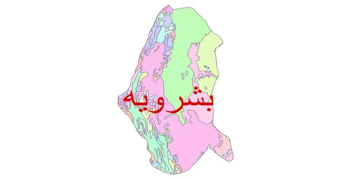 نقشه شیپ فایل (GIS) زمین شناسی شهرستان بشرویه