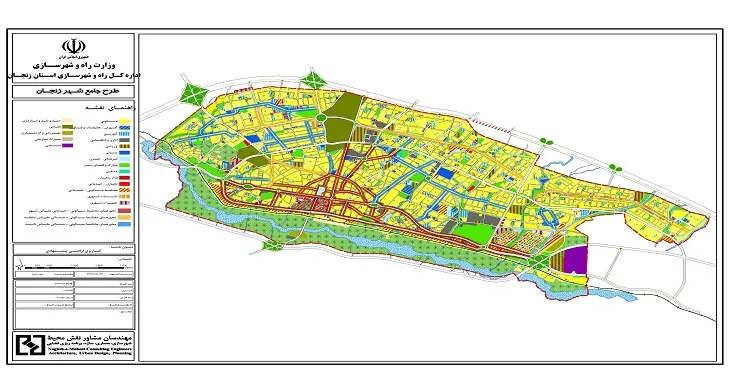 دانلود نقشه کاربری اراضی شهر زنجان