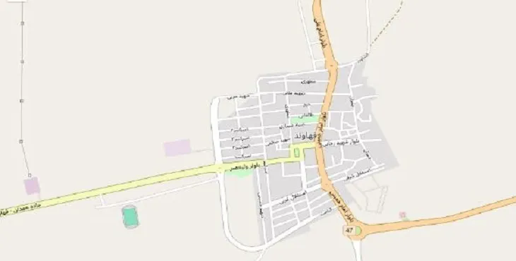 دانلود نقشه شهر قهاوند + pdf با کیفیت بالا