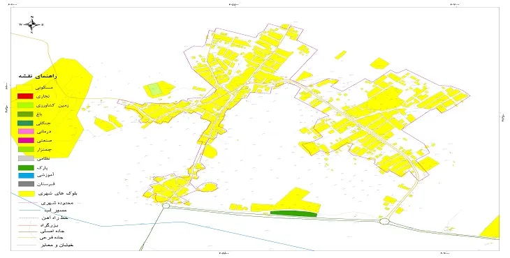 نقشه شیپ فایل (GIS) شهر ریز 1404 + عکس با کیفیت