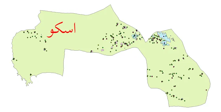 دانلود نقشه جمعیت نقاط شهری و روستایی شهرستان اسکو از سال 1335 تا 1395