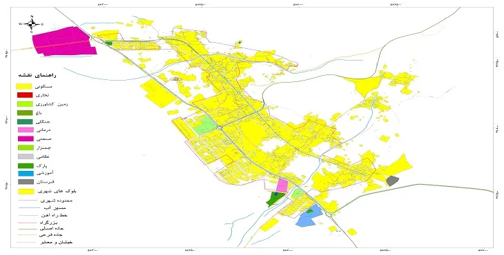 نقشه شیپ فایل (GIS) شهر نطنز 1404 + عکس با کیفیت