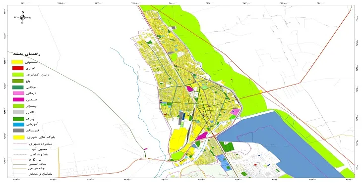 نقشه شیپ فایل (GIS) شهر اندیمشک 1404 + عکس با کیفیت