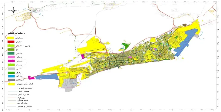 نقشه شیپ فایل (GIS) شهر بندرعباس 1405 + عکس با کیفیت