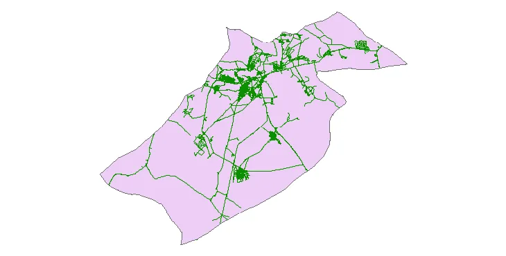 جدیدترین نقشه شیپ فایل راه های شهرستان مبارکه + PDF
