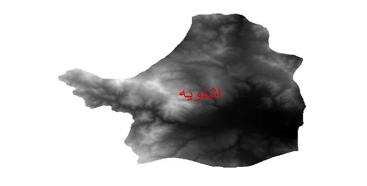 دانلود نقشه دم (DEM) شهرستان اشنویه | دقت 30 متر