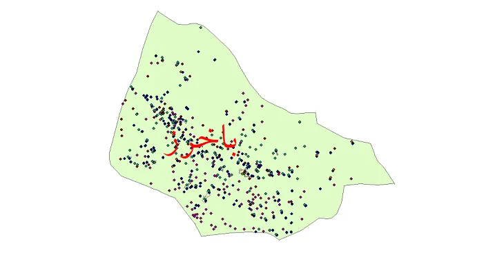 دانلود نقشه جمعیت نقاط شهری و روستایی شهرستان باخرز از سال 1335 تا 1395