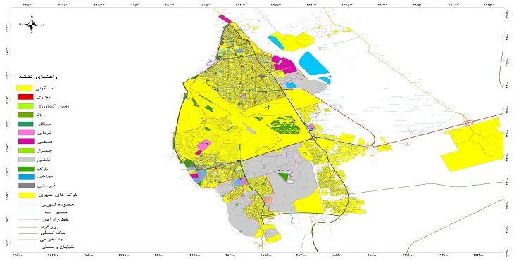 نقشه شیپ فایل (GIS) شهر بوشهر 1404 + عکس با کیفیت
