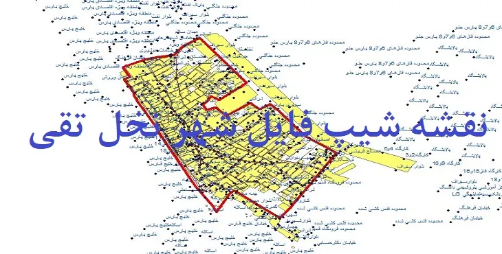 دانلود نقشه های شیپ فایل شهر نخل تقی