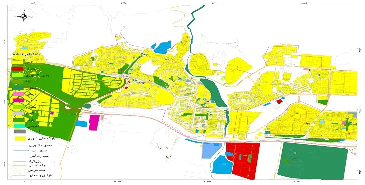نقشه شیپ فایل (GIS) شهر پردیس 1404 + عکس با کیفیت