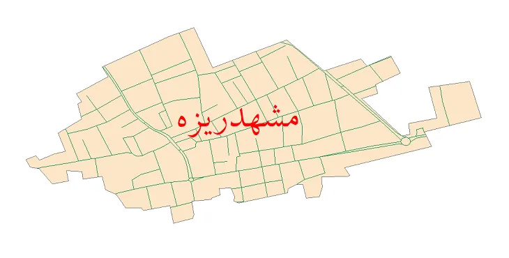 دانلود نقشه شیپ فایل شبکه معابر شهر مشهدریزه