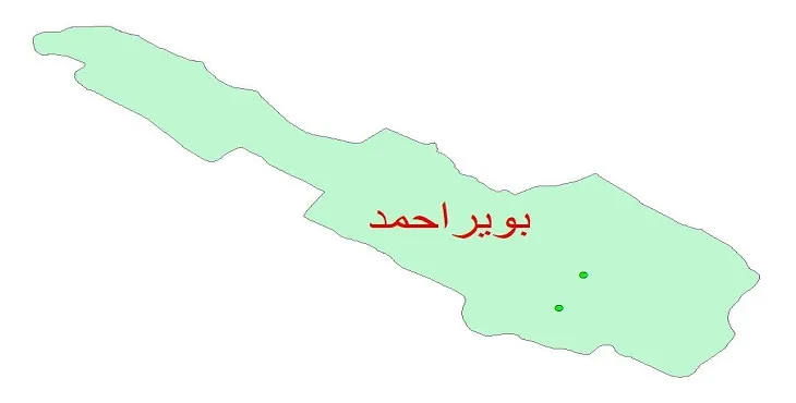 دانلود نقشه شیپ فایل کیفیت آب چاه های شهرستان بویراحمد