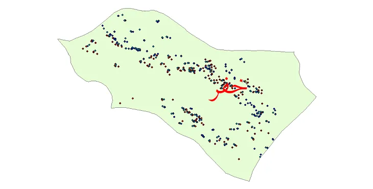دانلود نقشه شیپ فایل جمعیت نقاط شهری و روستایی شهرستان خفر از سال 1335 تا 1395