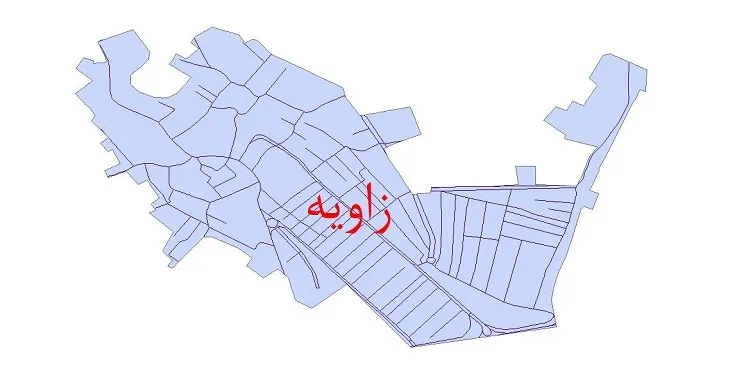 دانلود نقشه شیپ فایل شبکه معابر شهر زاویه