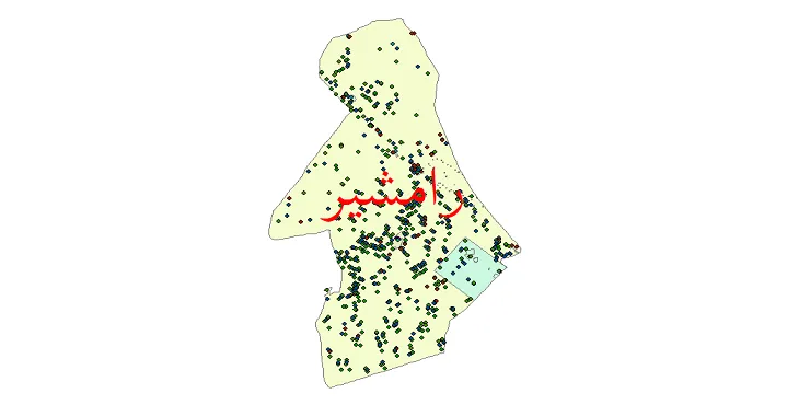 دانلود نقشه شیپ فایل جمعیت نقاط شهری و روستایی شهرستان رامشیر از سال 1335 تا 1395